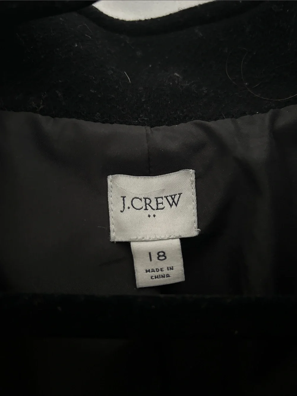 J. Crew Black Wool City Coat - Picture 2 of 3